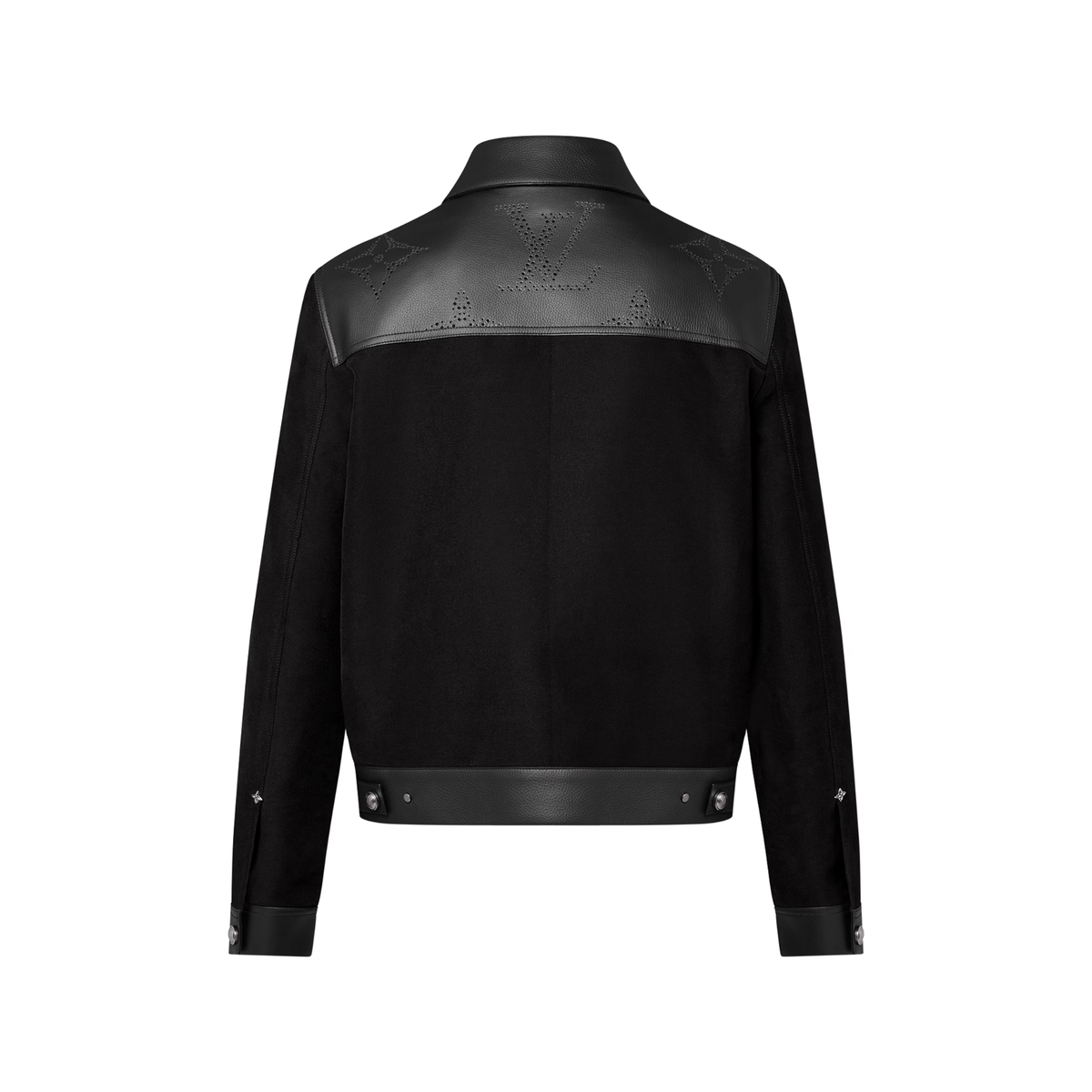 Monogram Mix Leather Workwear Blouson | Black