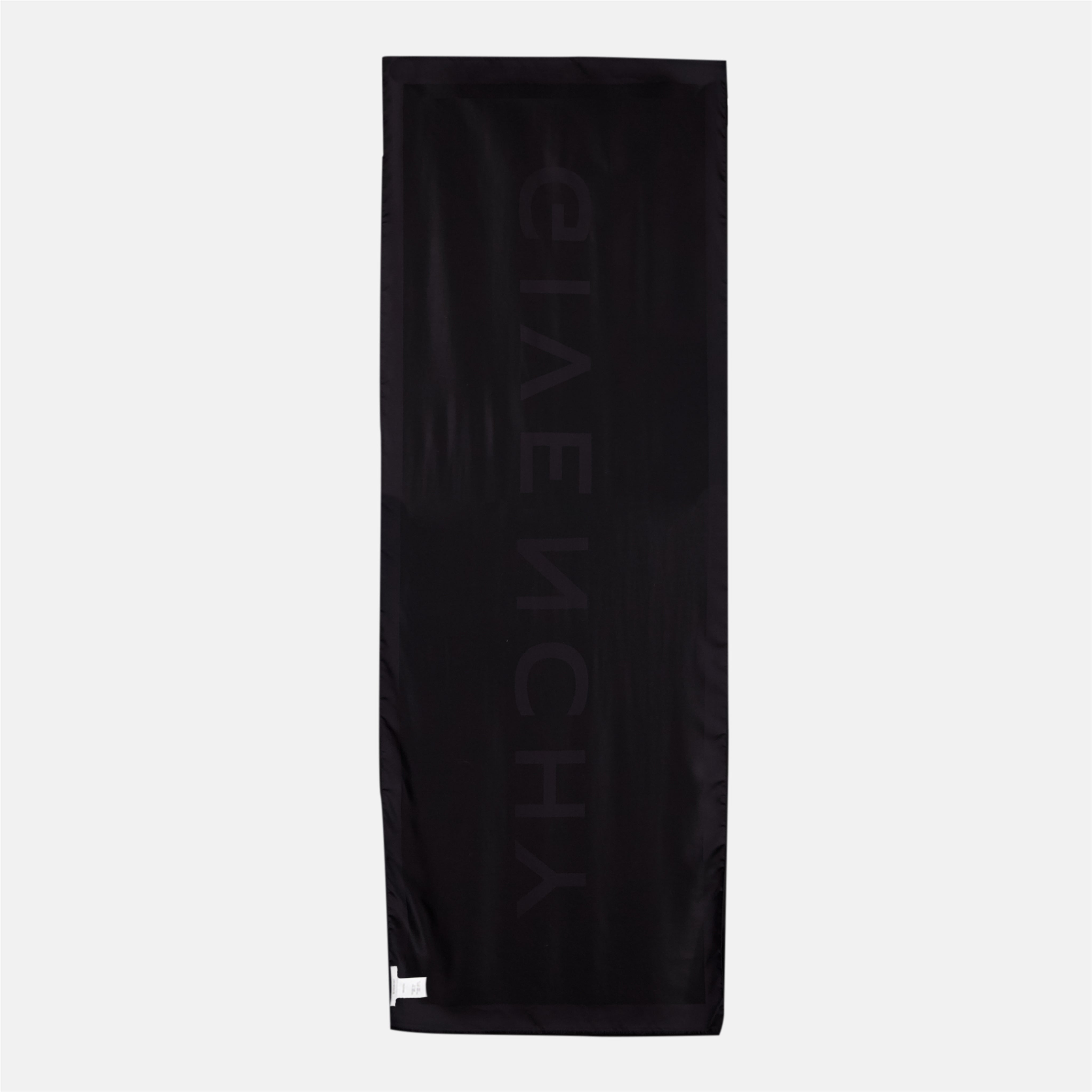 Black Silk and Wool Scarf