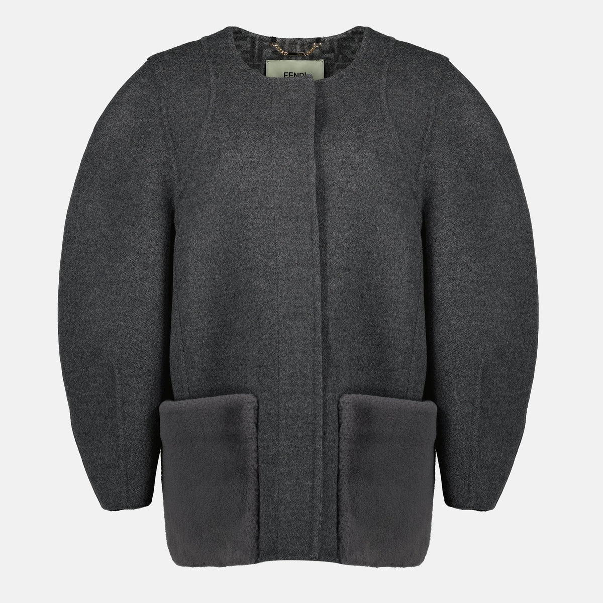FF Wool Coat in Gray