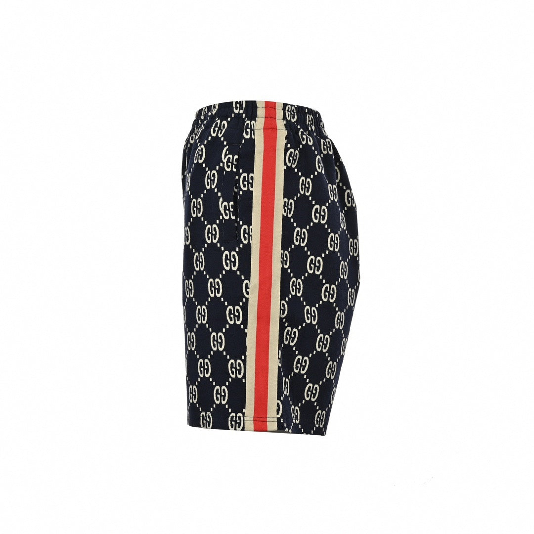 Monogram Jacquard Shorts - Navy