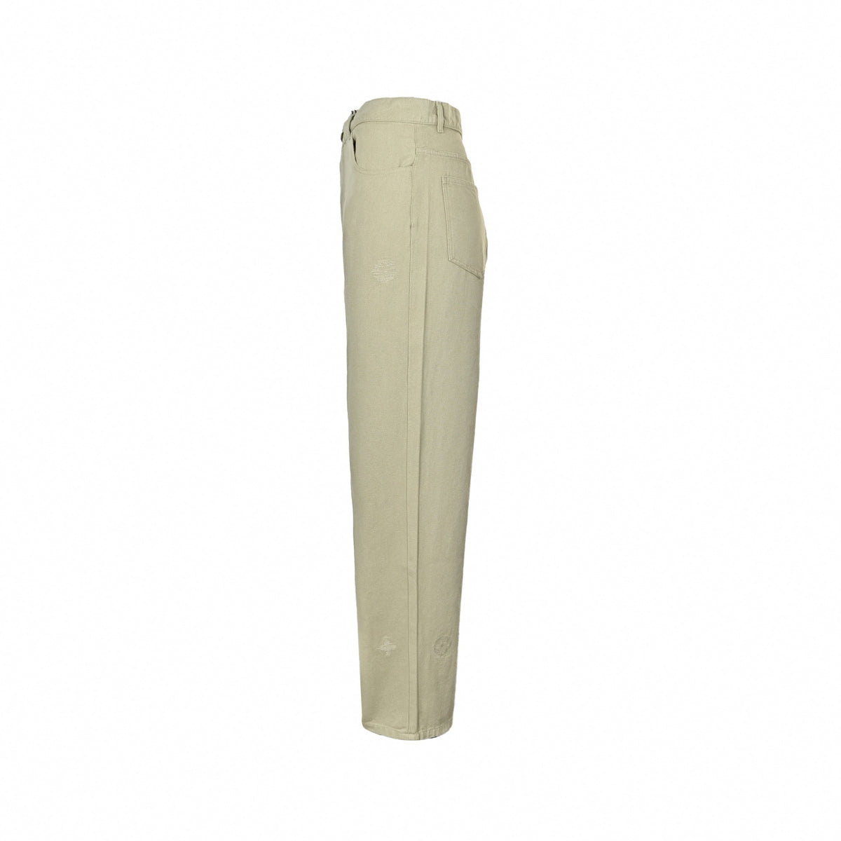 Embroidered Monogram Canvas Wide-Leg Trousers - Beige