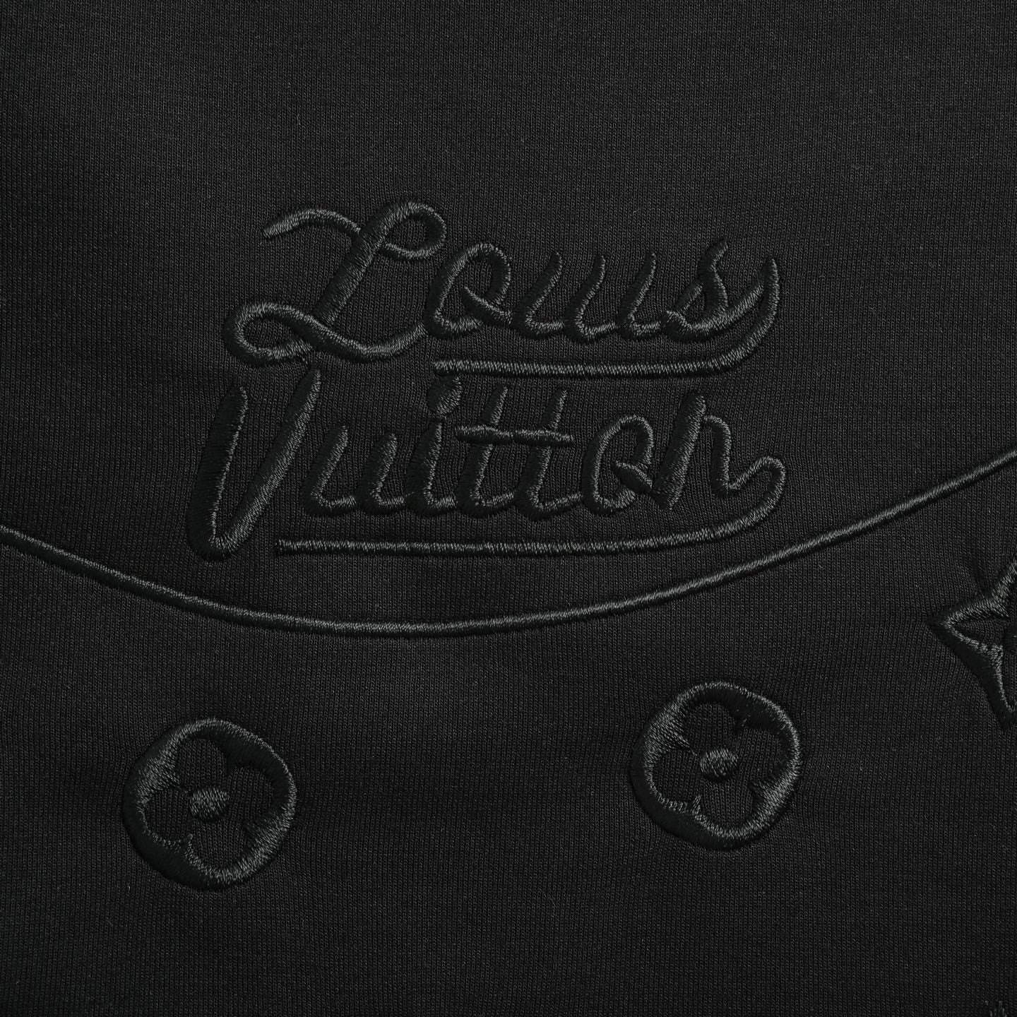 Tonal Embroidered Monogram Shorts | Black