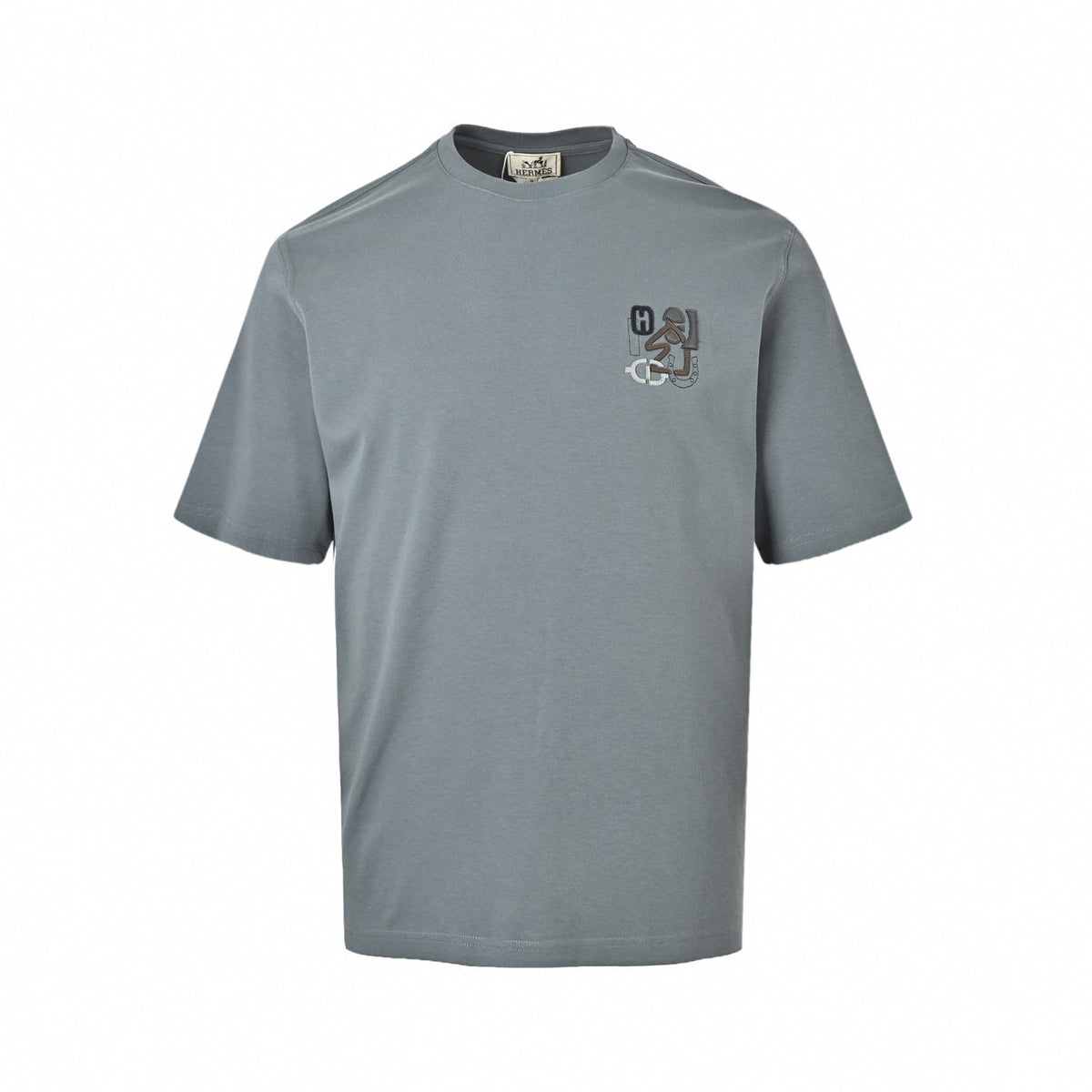 Equestrian Leather Appliqué T-Shirt