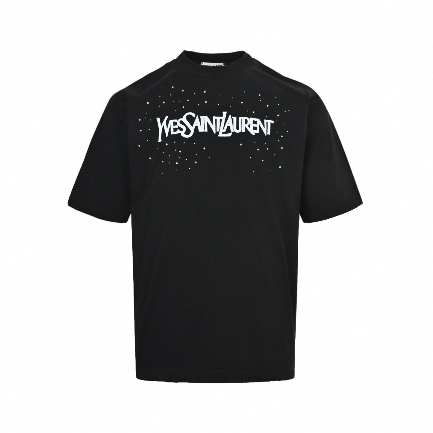 "Yves Saint Laurent" Crystal Logo T-Shirt