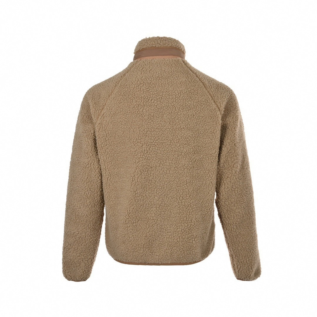 B Motif Deep Pile Fleece Jacket | Beige