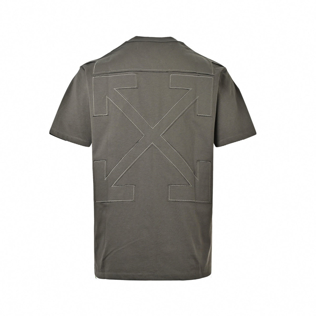 Stitched Arrows Logo T-Shirt | Olive Grey