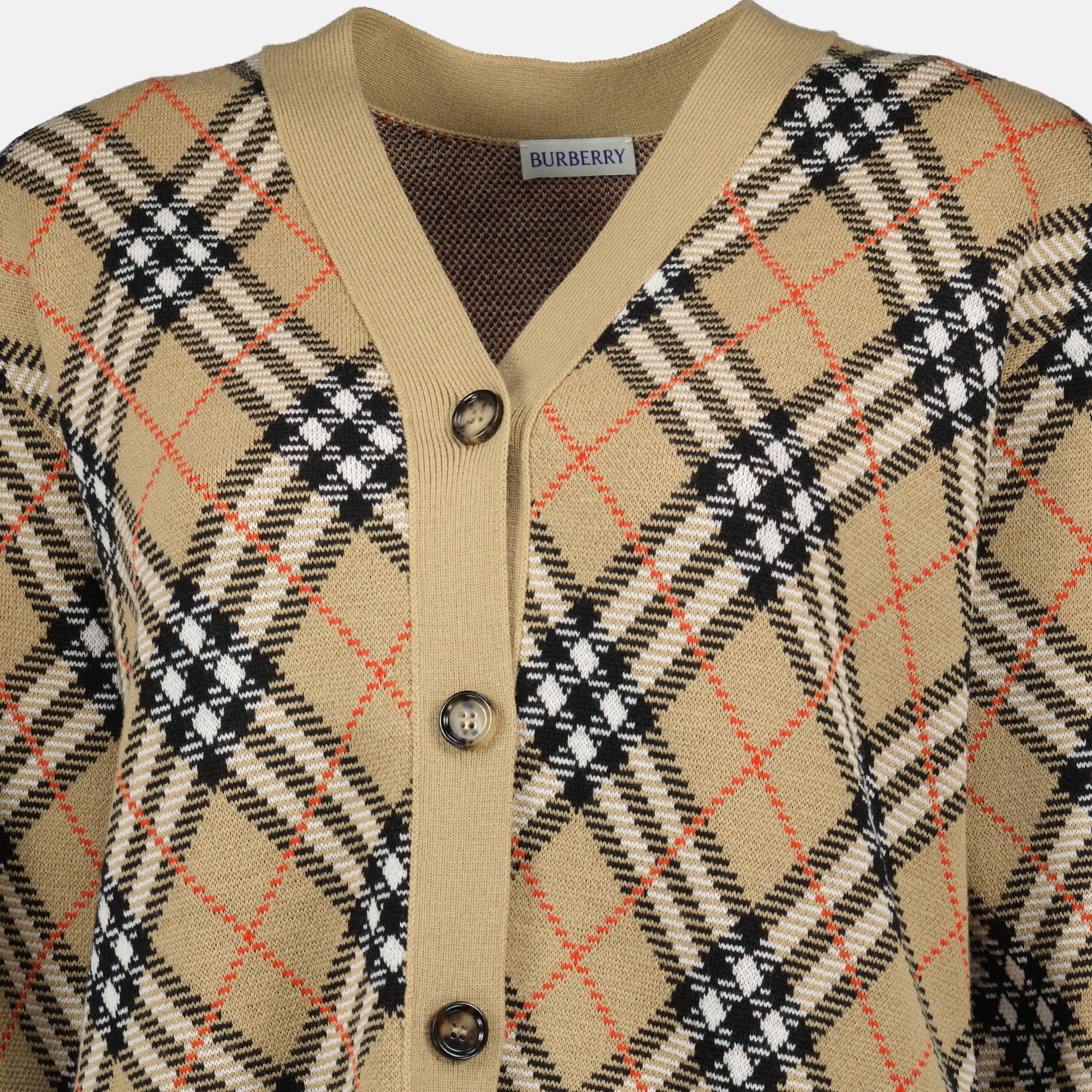 Check Plaid Cardigan