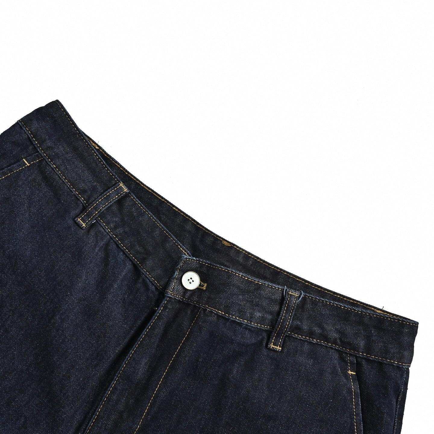 Tailored LV Logo Denim Shorts | Dark Indigo