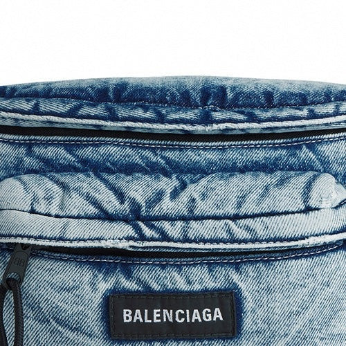 Padded Denim Belt Bag