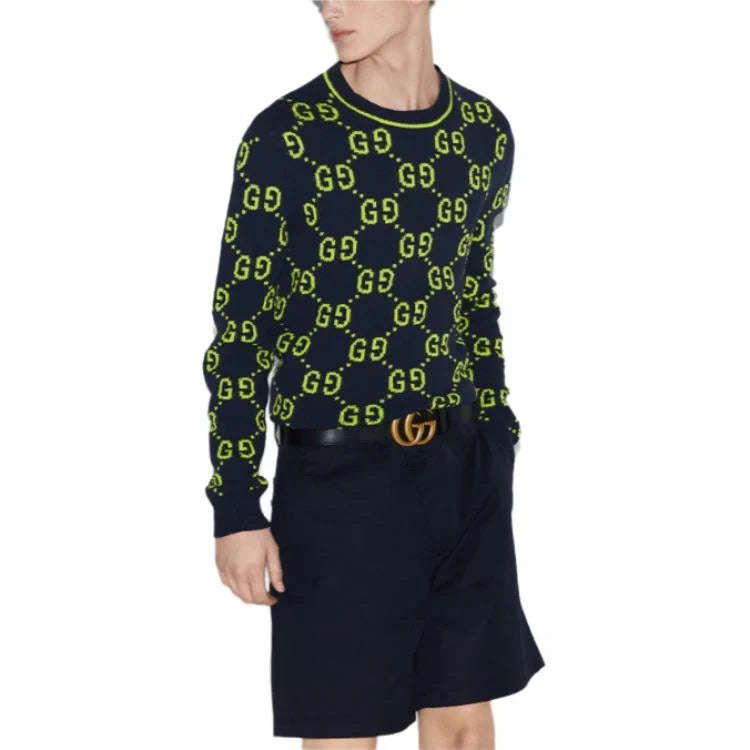 GG Jacquard Knit Crewneck Sweater