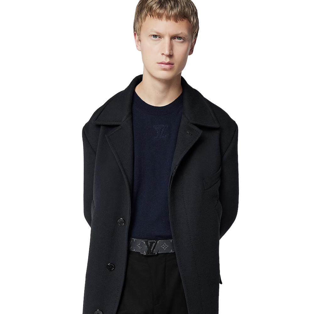 LV Initiales 40mm Matte Black Belt | Navy & Black