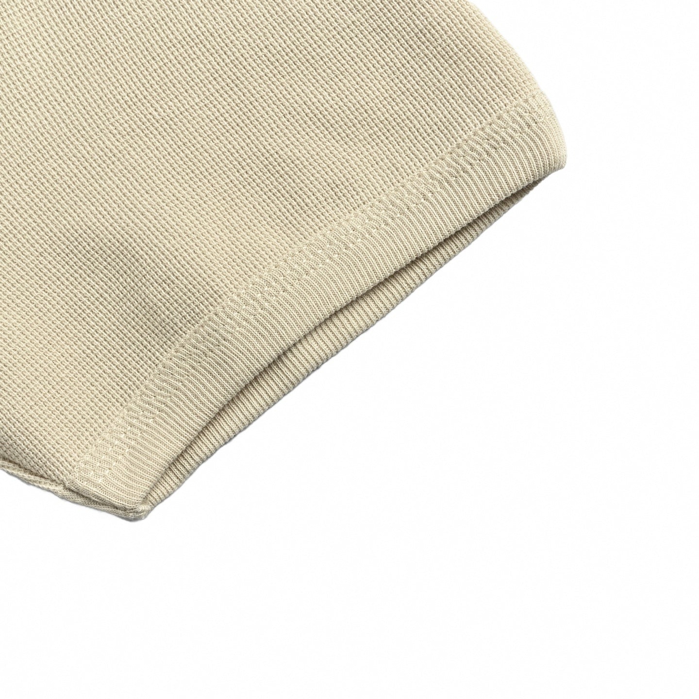 Textured Triangle Logo T-Shirt | Beige
