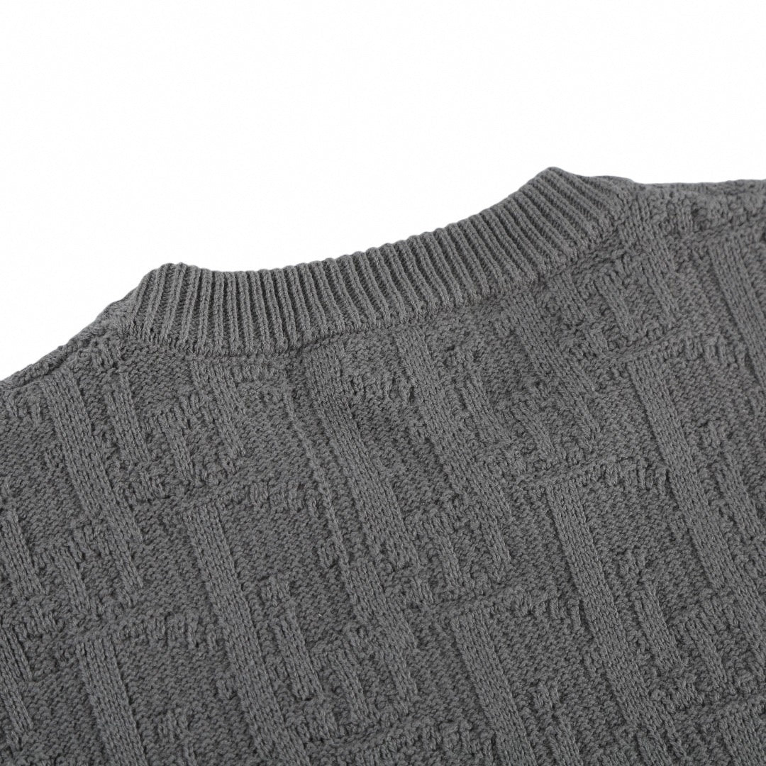 Oblique Jacquard Knit Sweater