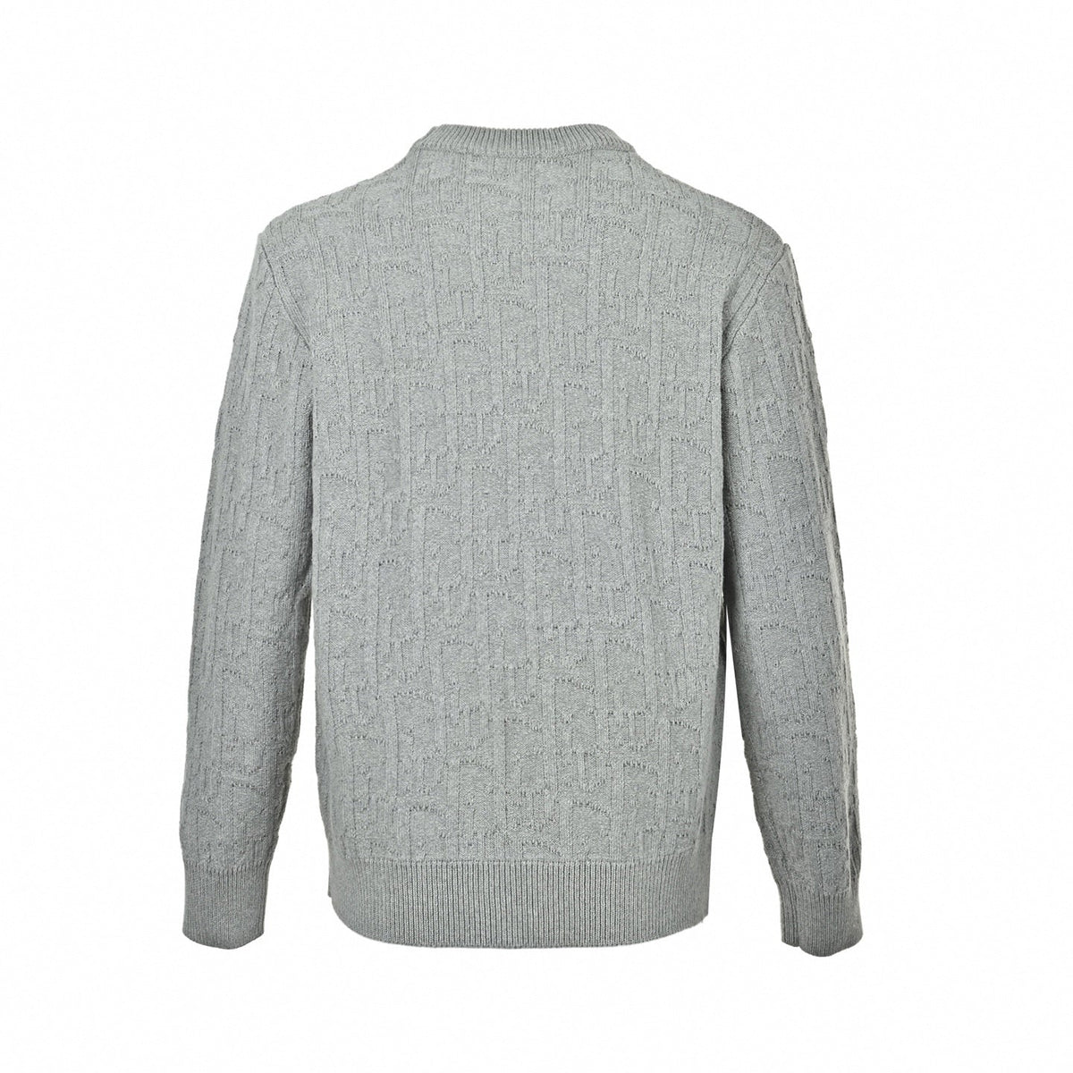 3D Logo Knit Crewneck - Light Grey