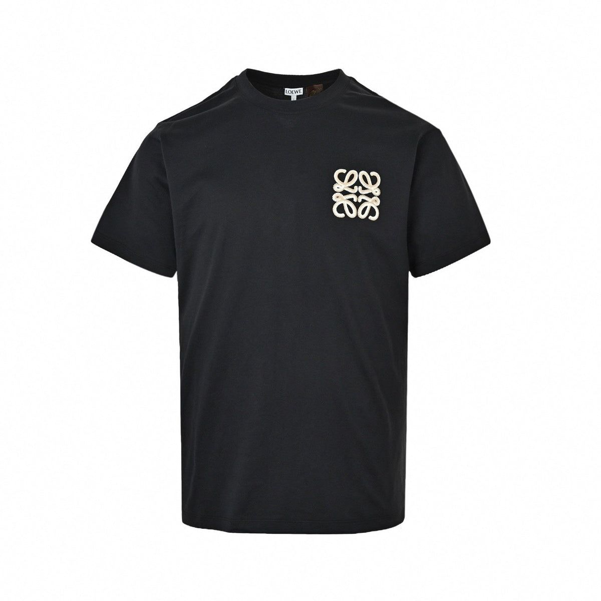 Embroidered Anagram T-Shirt - Black