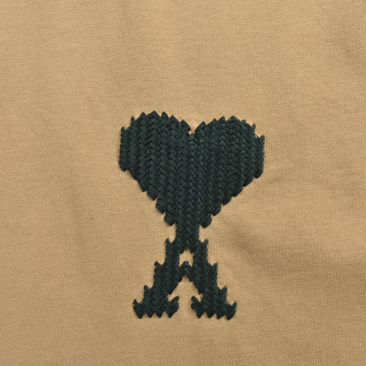 Braided Heart Logo Tee - Beige