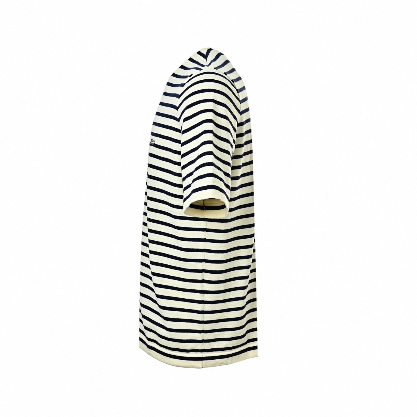 Striped Knit T-Shirt | Cream & Navy
