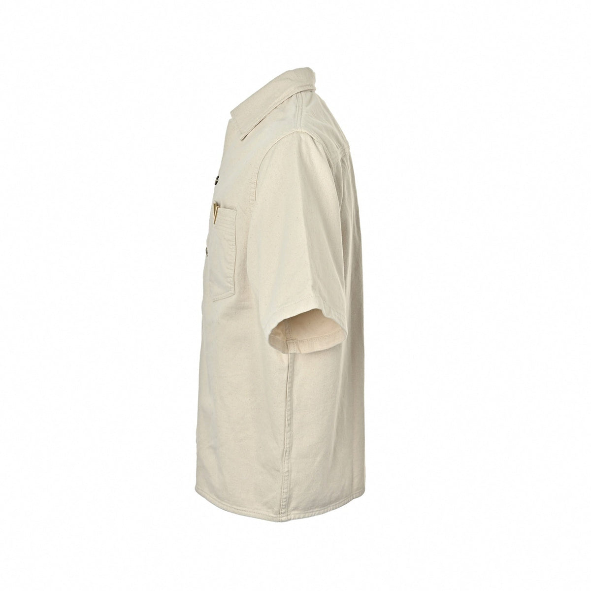V-Logo Twill Short Sleeve Shirt | Cream