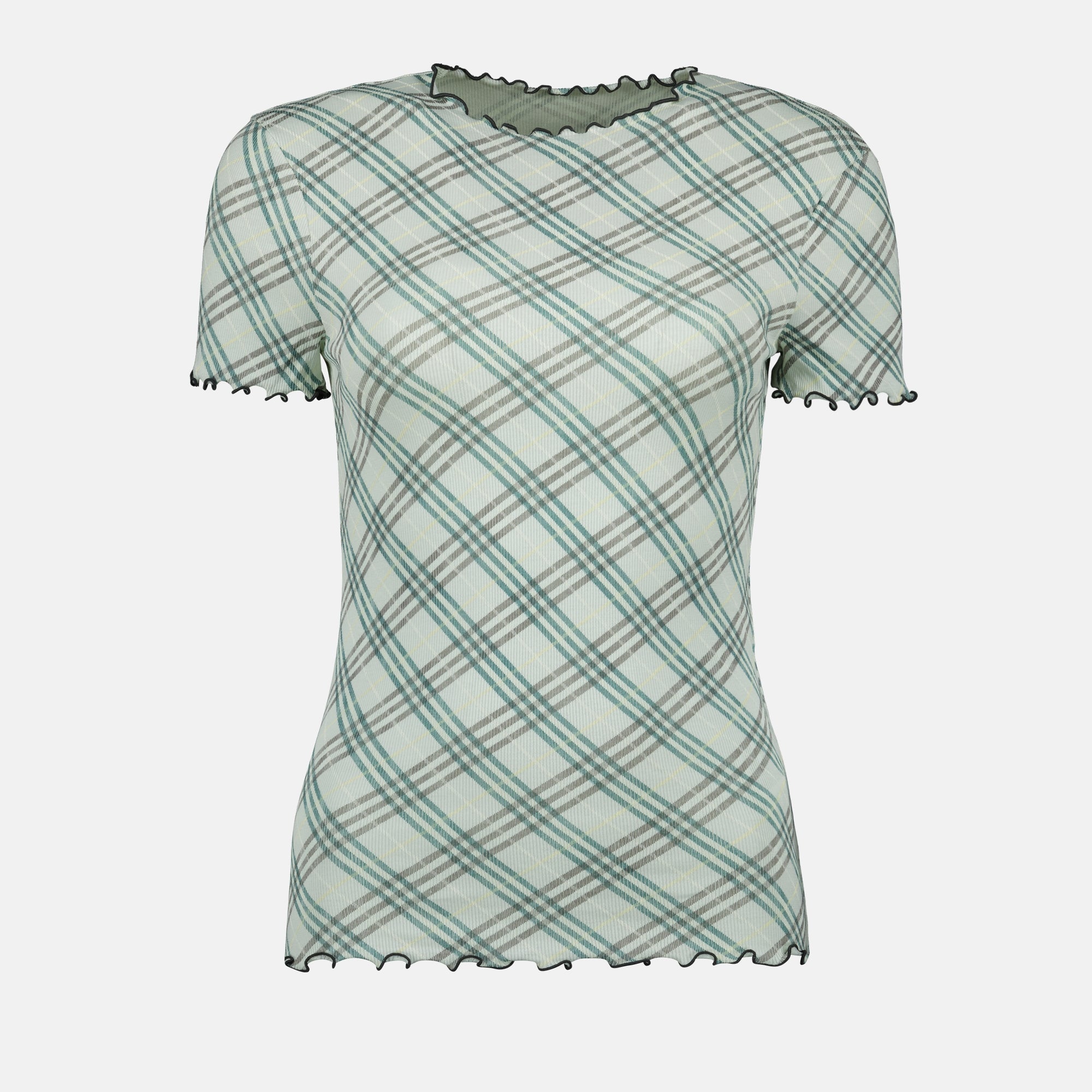 Checked Stretch Top