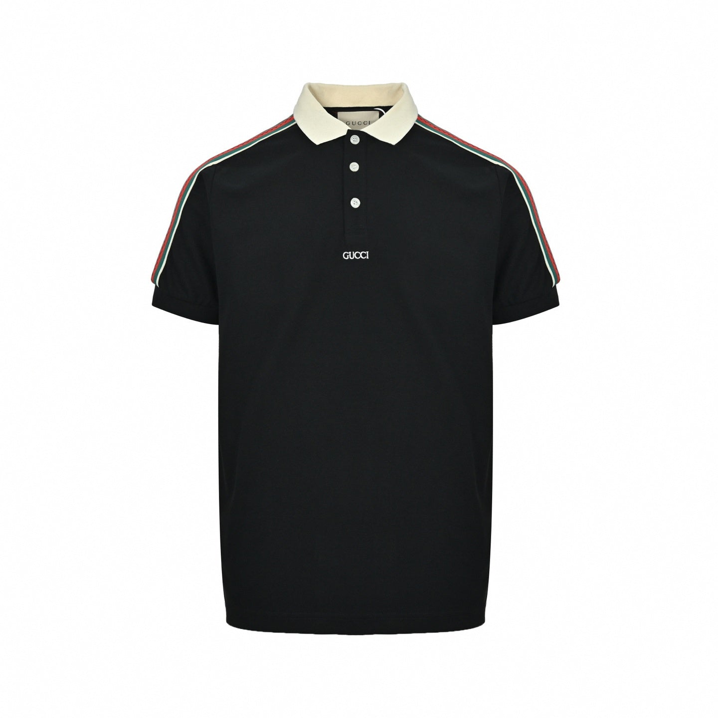 Web-Stripe Trim Polo Shirt