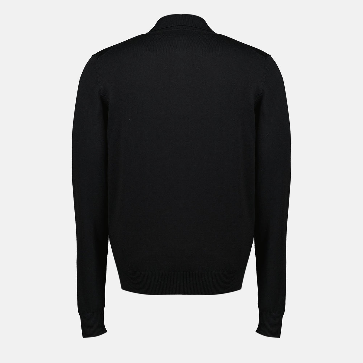 Black Wool Polo