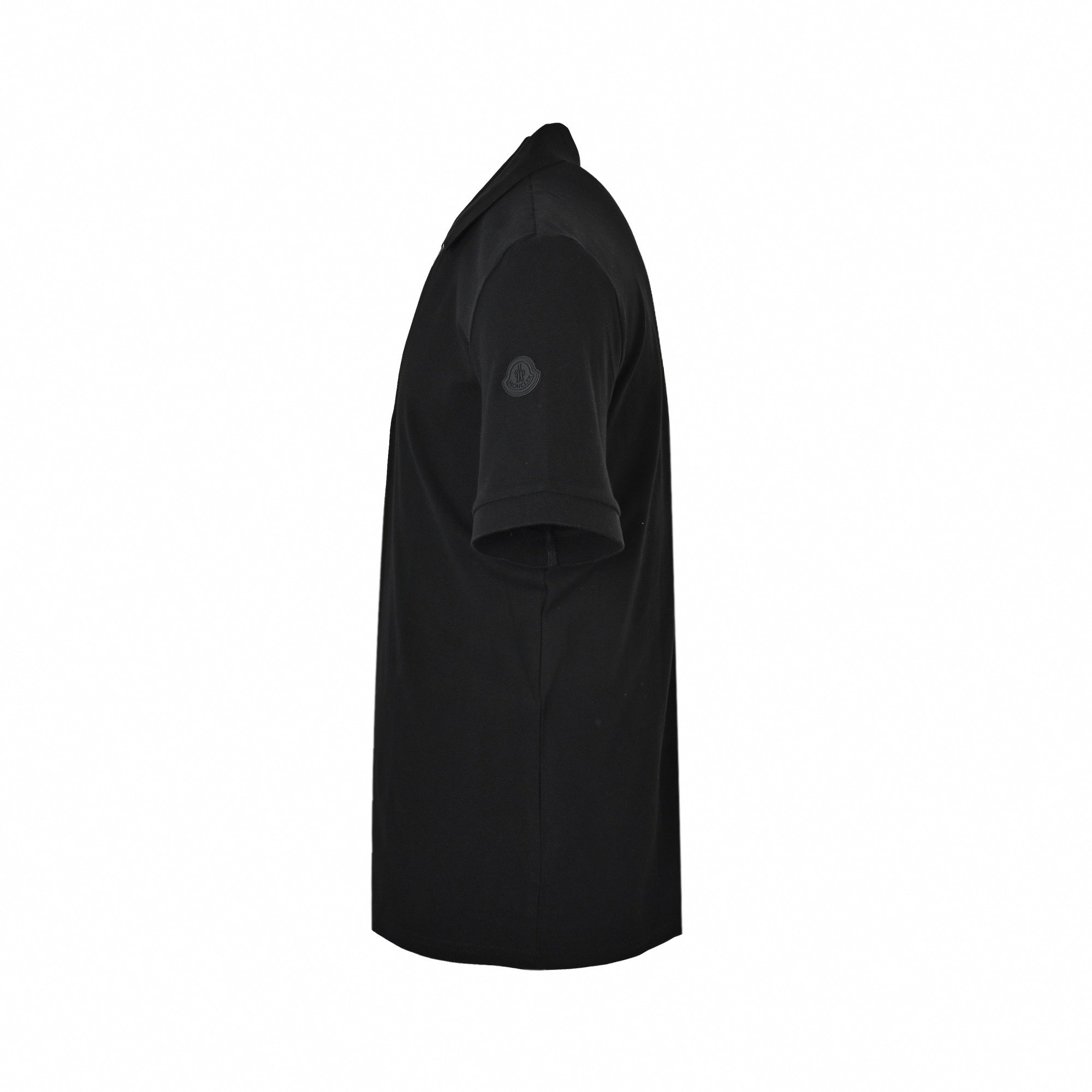 Zip-Neck Polo Shirt - Black
