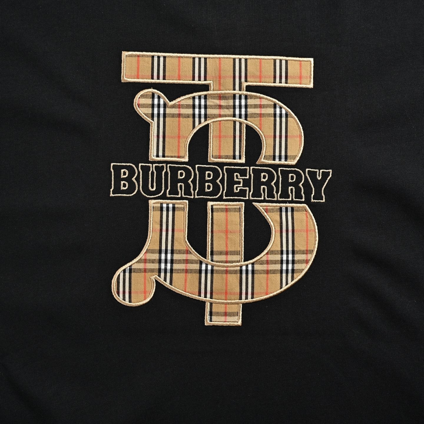 Vintage Check TB Monogram T-Shirt | Black