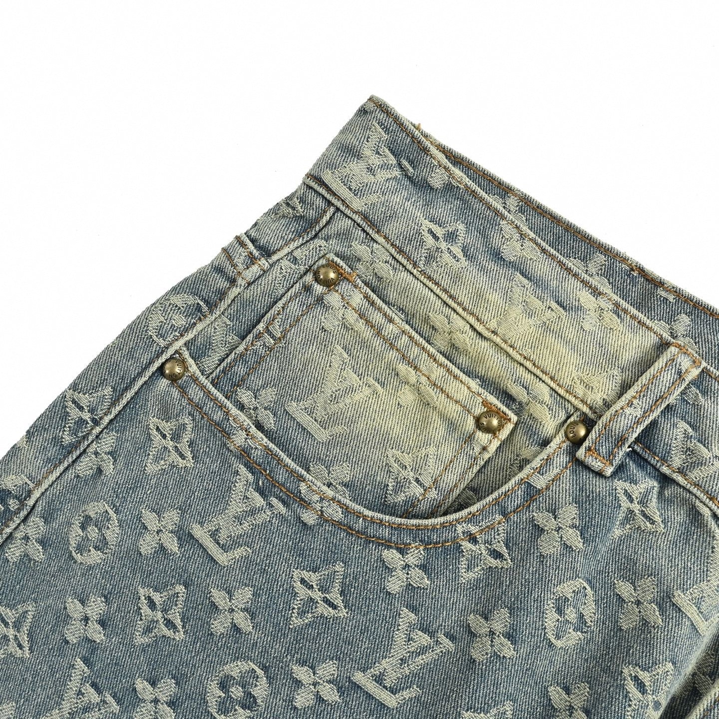 Monogram Jacquard Denim Jeans