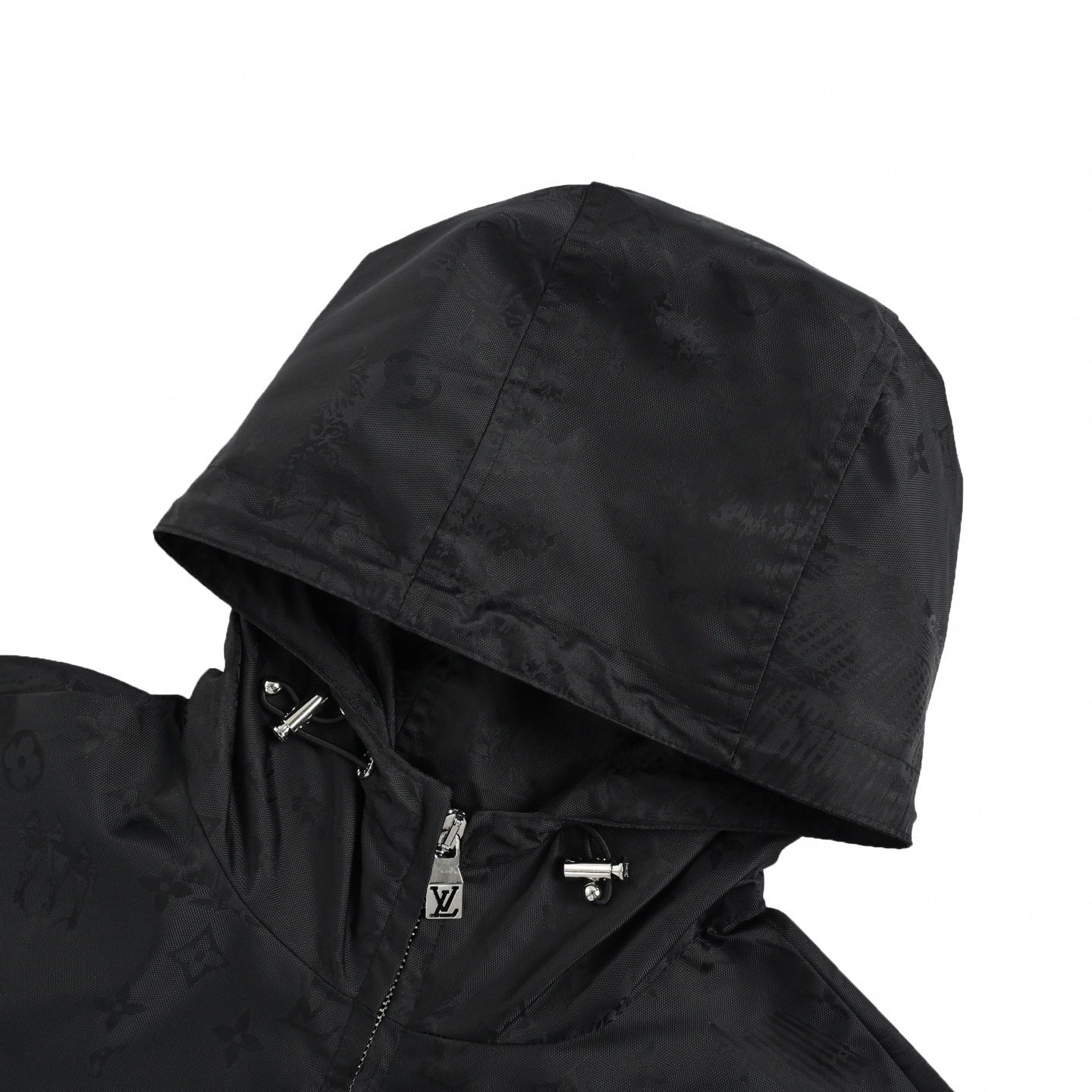 Tonal Monogram Hooded Jacket | Black