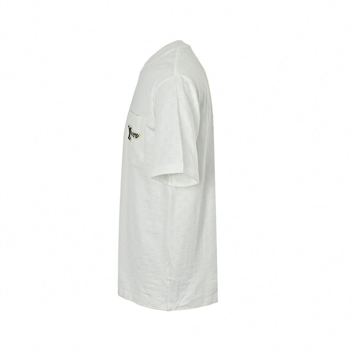 Textured Damier LVovers Pocket T-Shirt - White