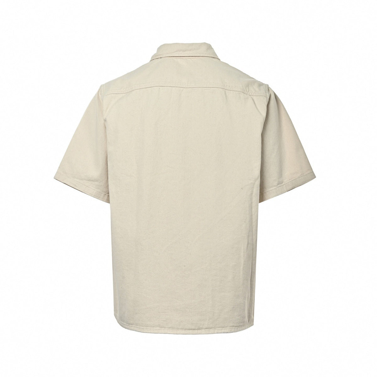 V-Logo Twill Short Sleeve Shirt | Cream
