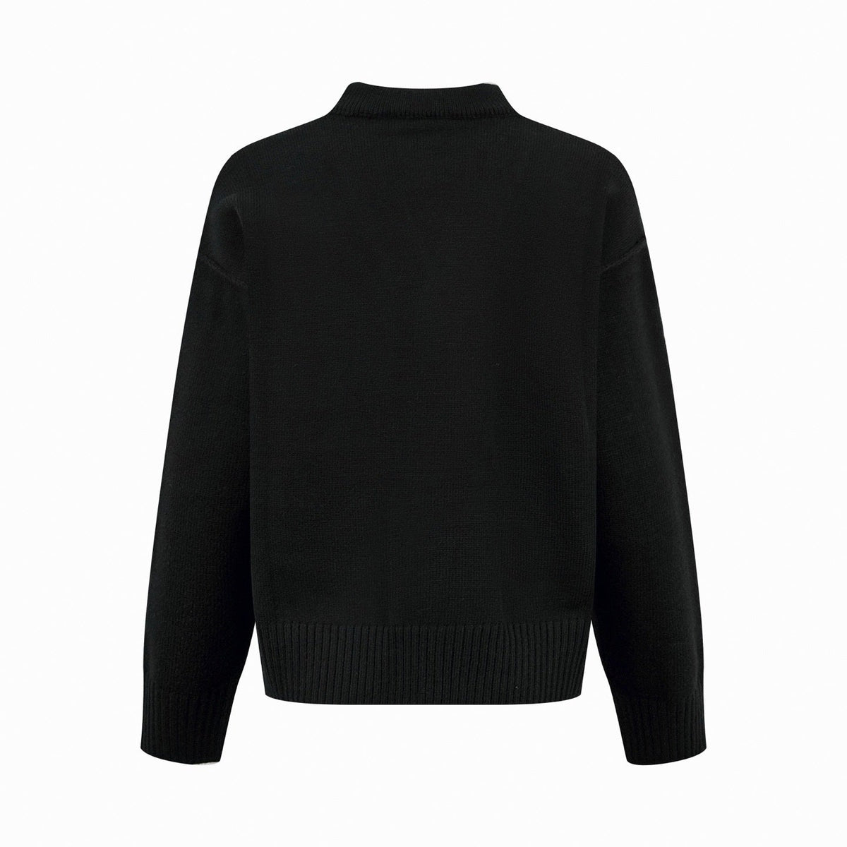 Oversized V-Neck Cardigan | Black