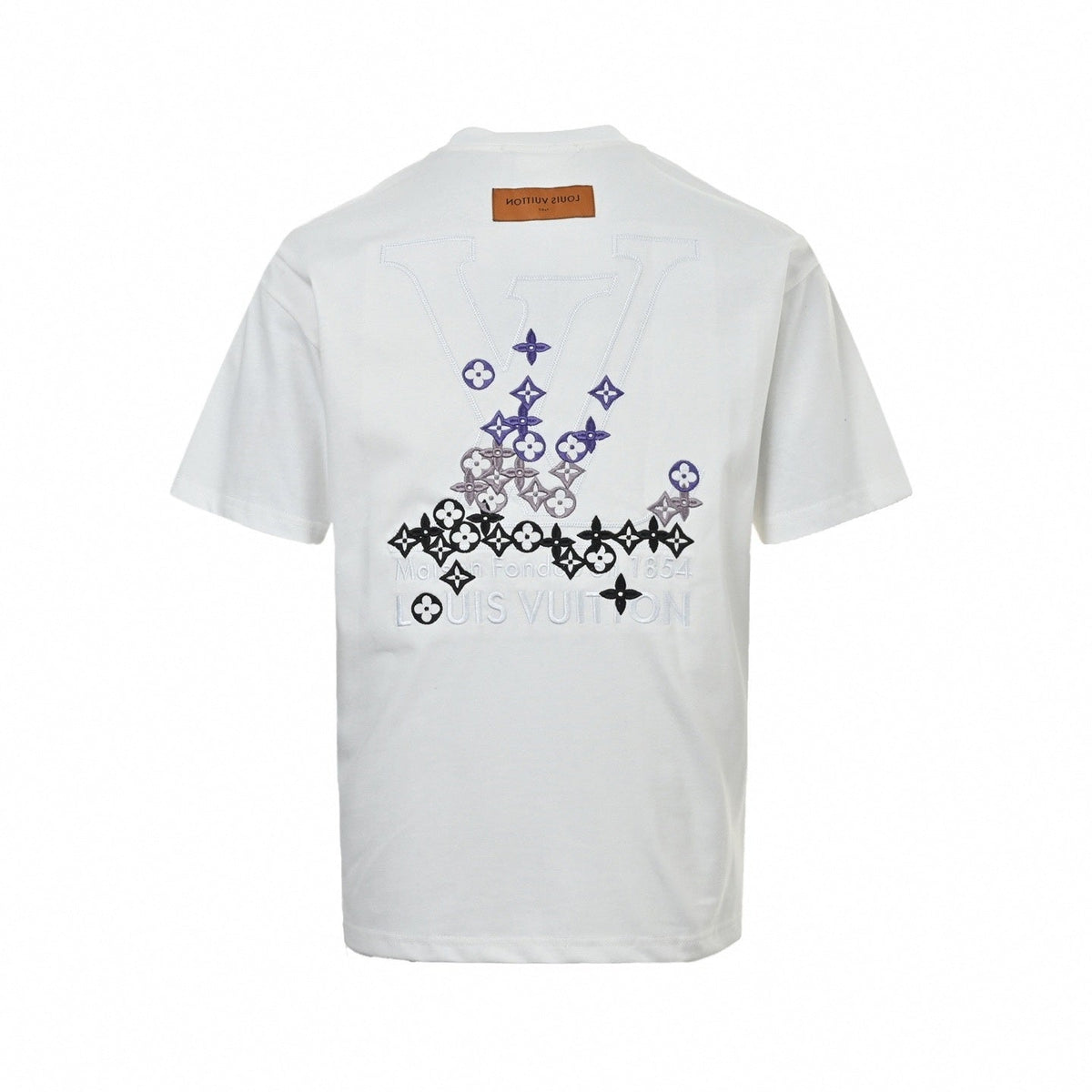 Gradient Embroidered Monogram T-Shirt | White