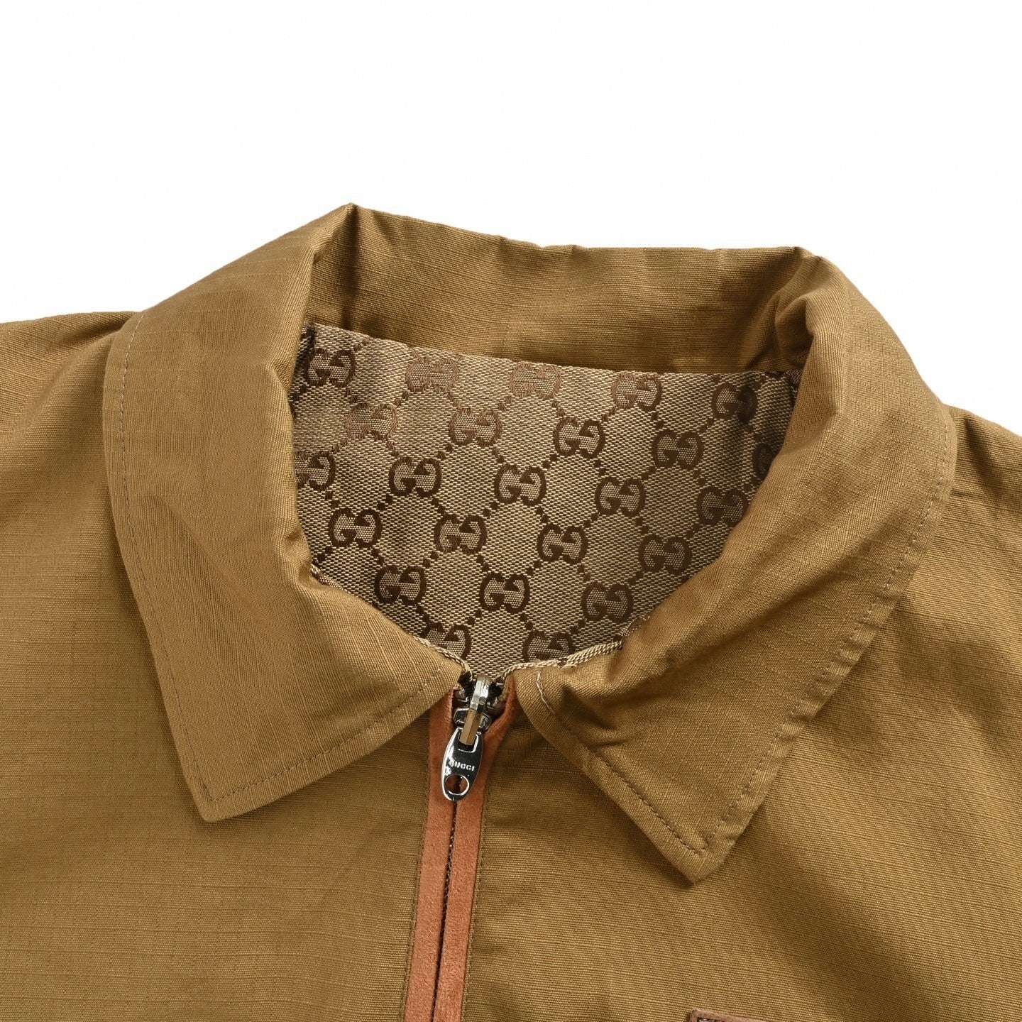 Reversible GG Monogram Cotton-Blend Blouson | Camel & Beige