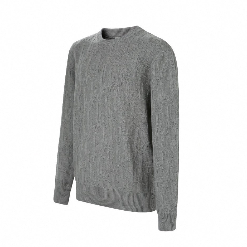 Oblique Jacquard Knit Sweater