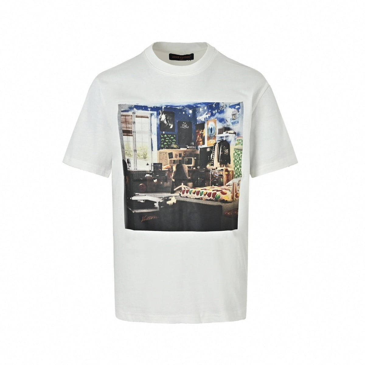 Bedroom Graphic Print T-Shirt | White