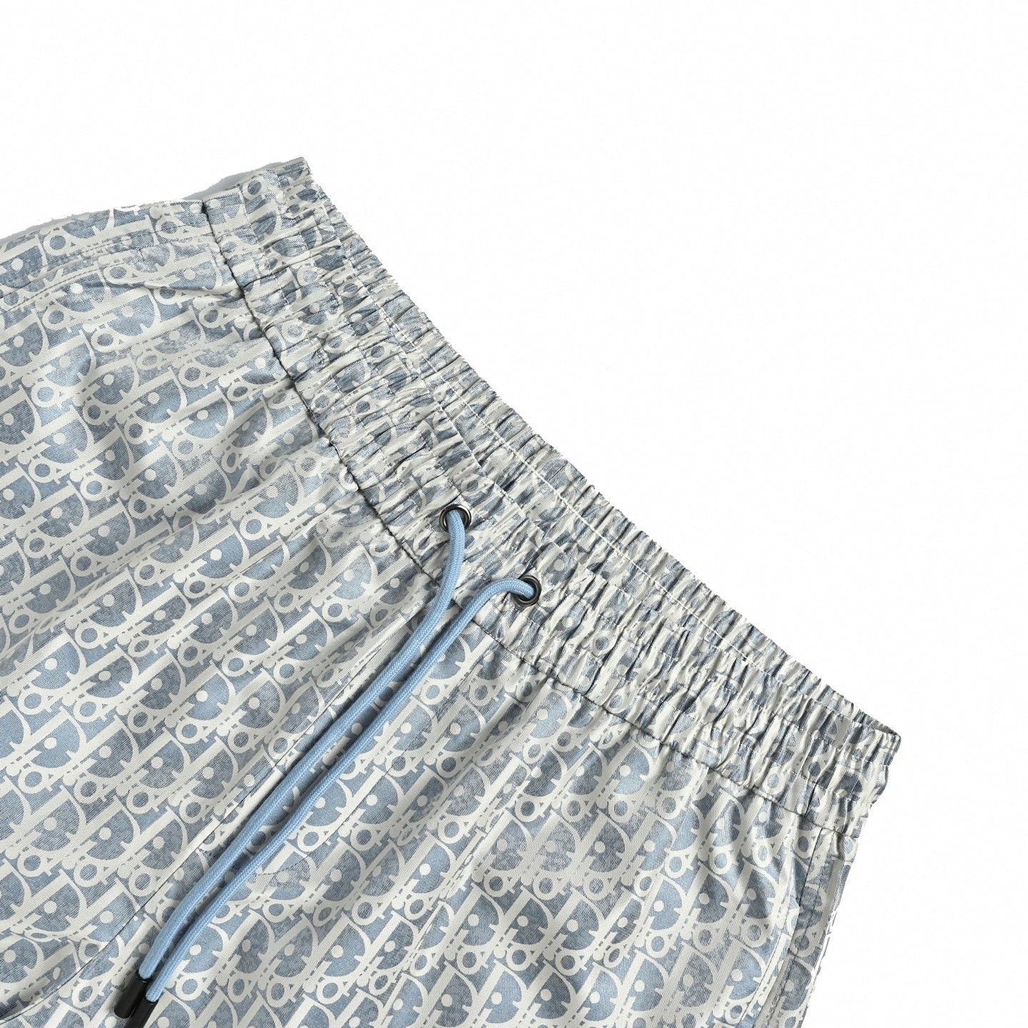Oblique Jacquard Cotton Shorts | Light Blue