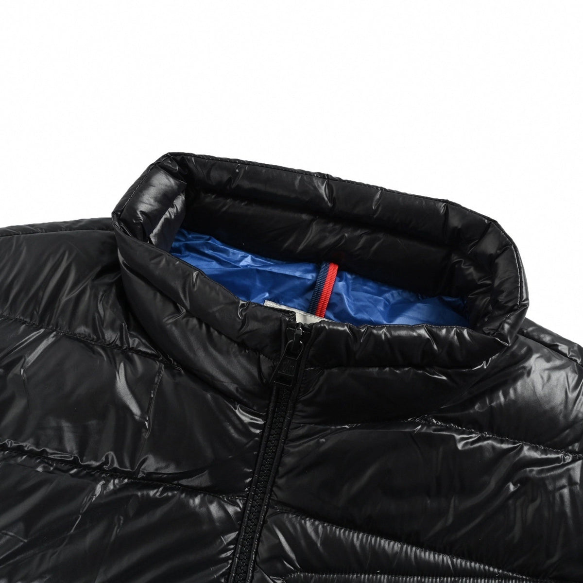 Glossy Quilted Puffer Jacket | Black