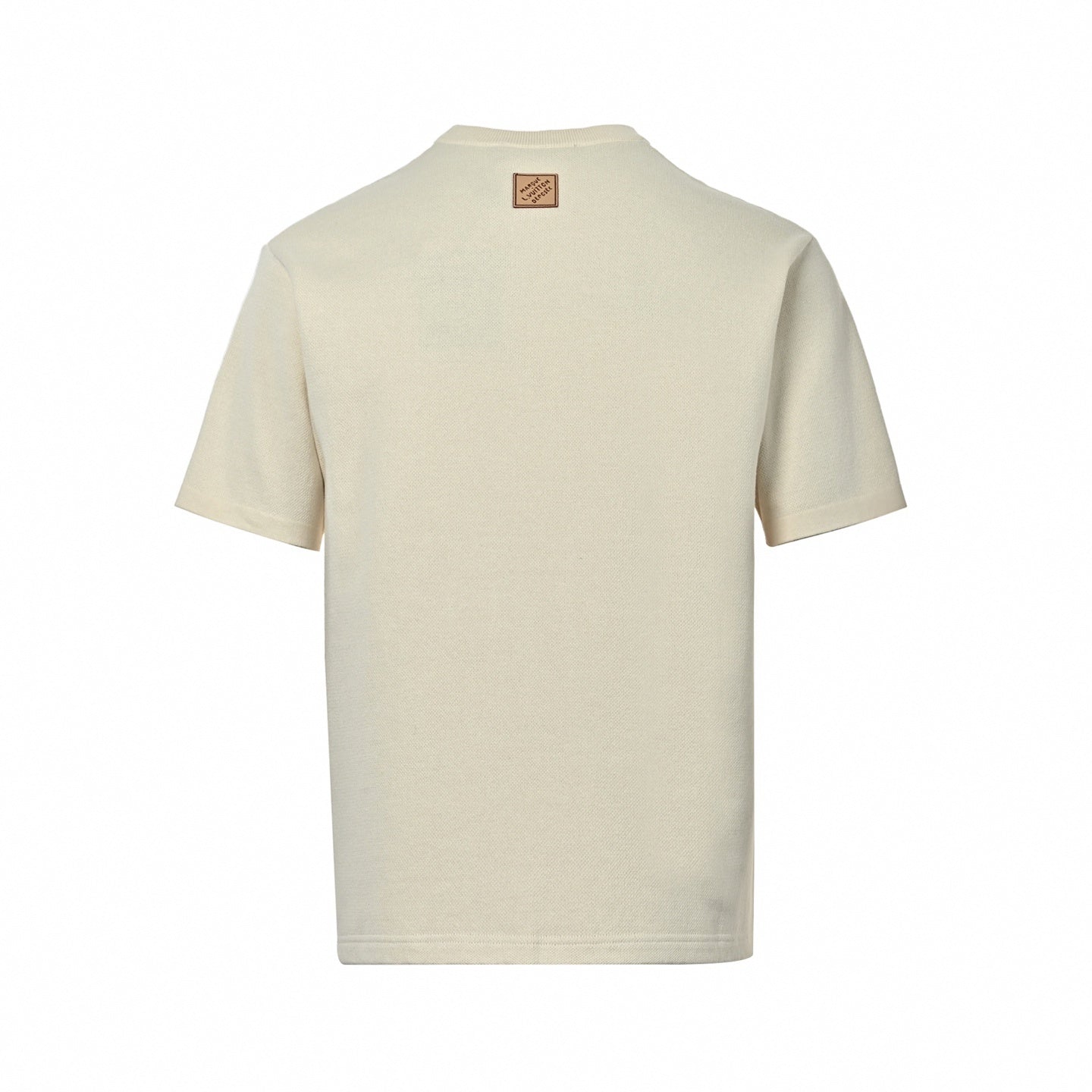 Oversized Monogram Flower Knit T-Shirt - Cream