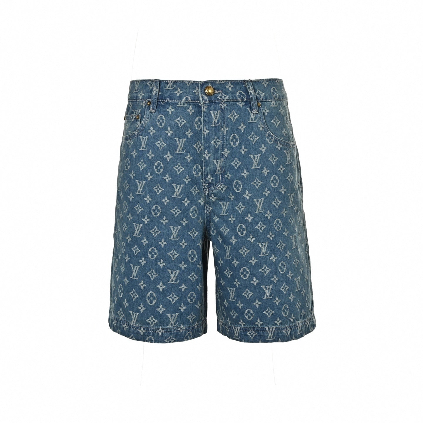 Monogram Denim Shorts