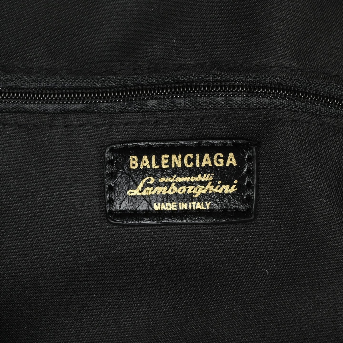Balenciaga x Automobili Lamborghini Crinkled Leather Backpack | Black