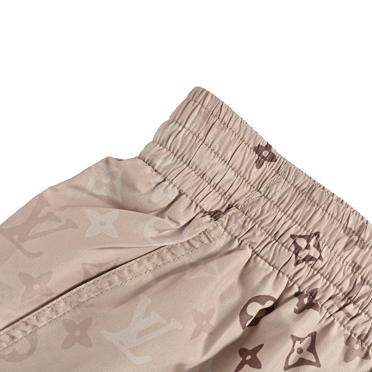 Multi-Tonal Monogram Shorts | Beige