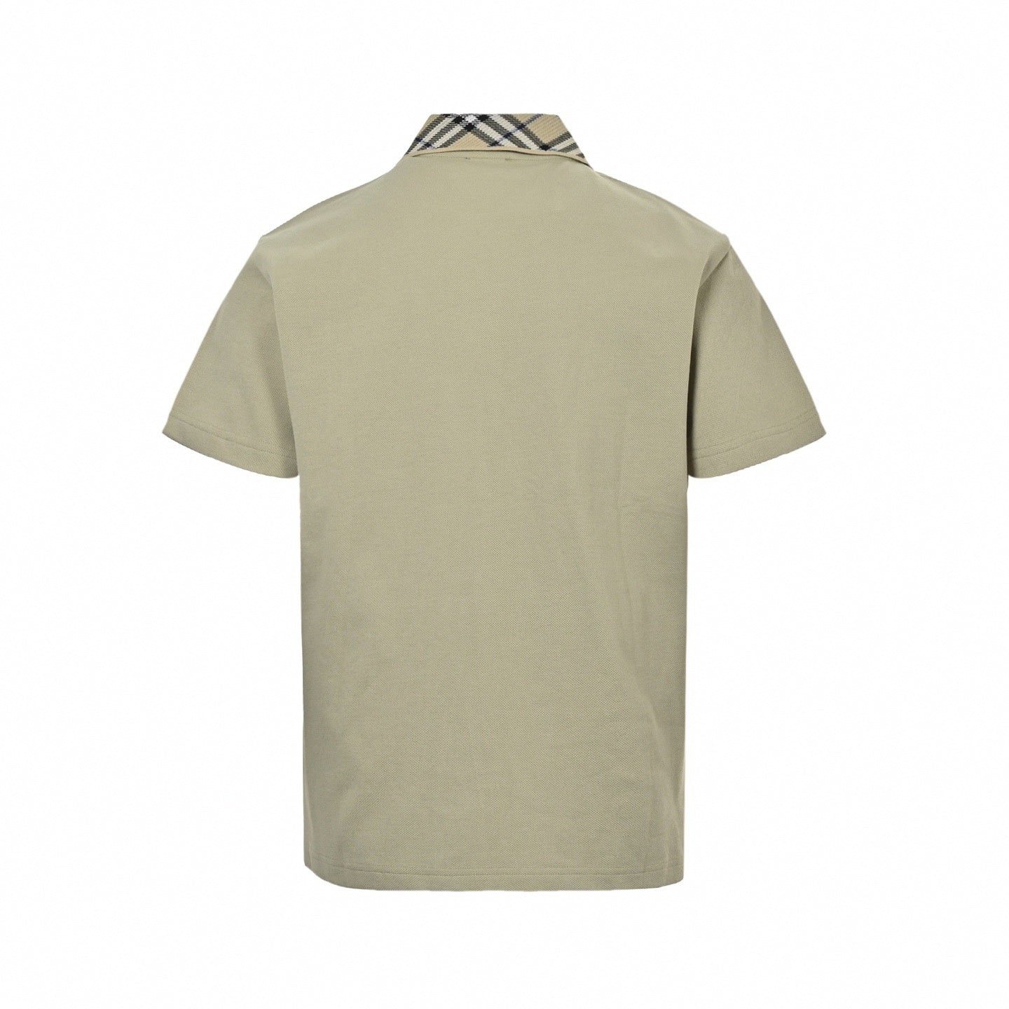 Check Collar Piqué Polo | Sage Green
