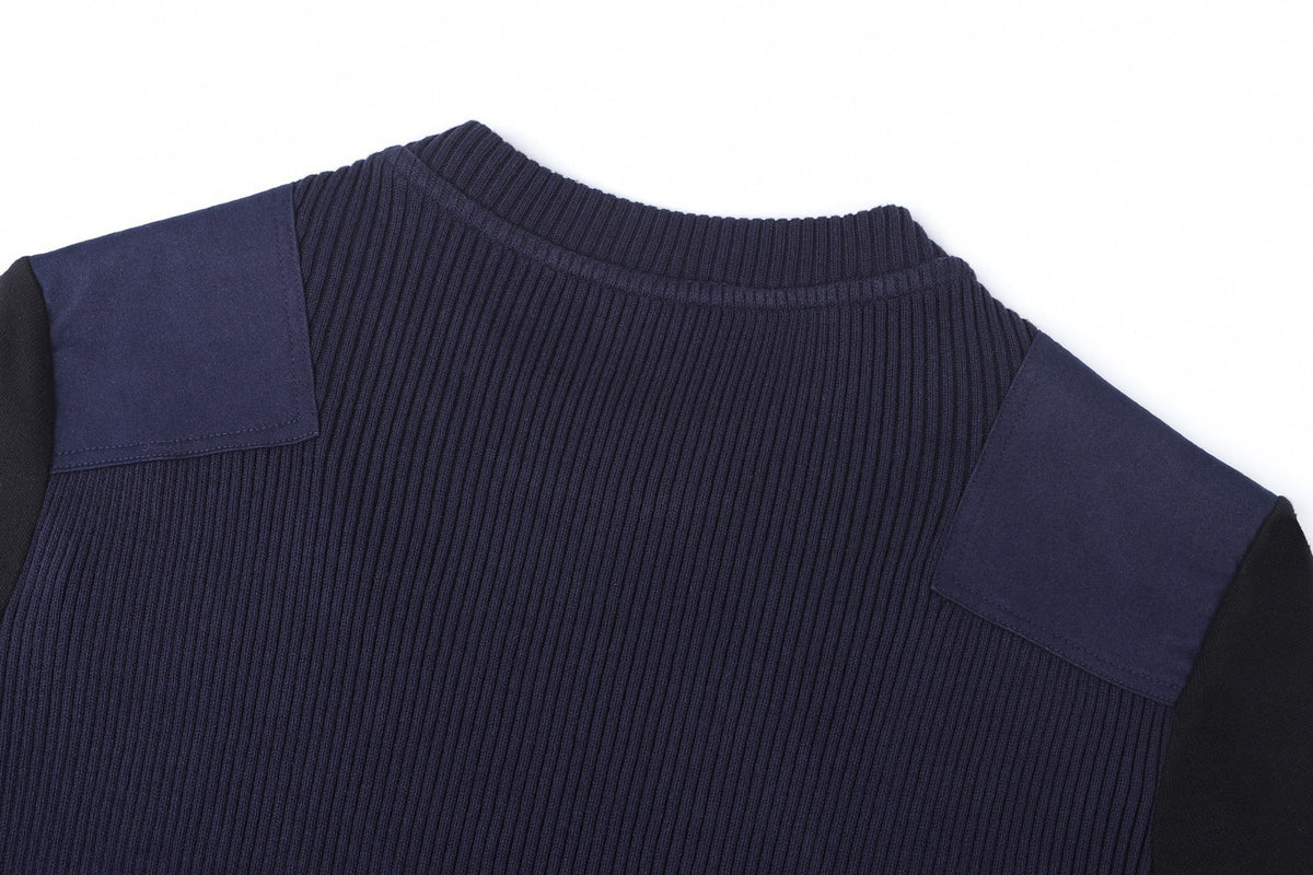 Contrast Panel Utility Sweater
