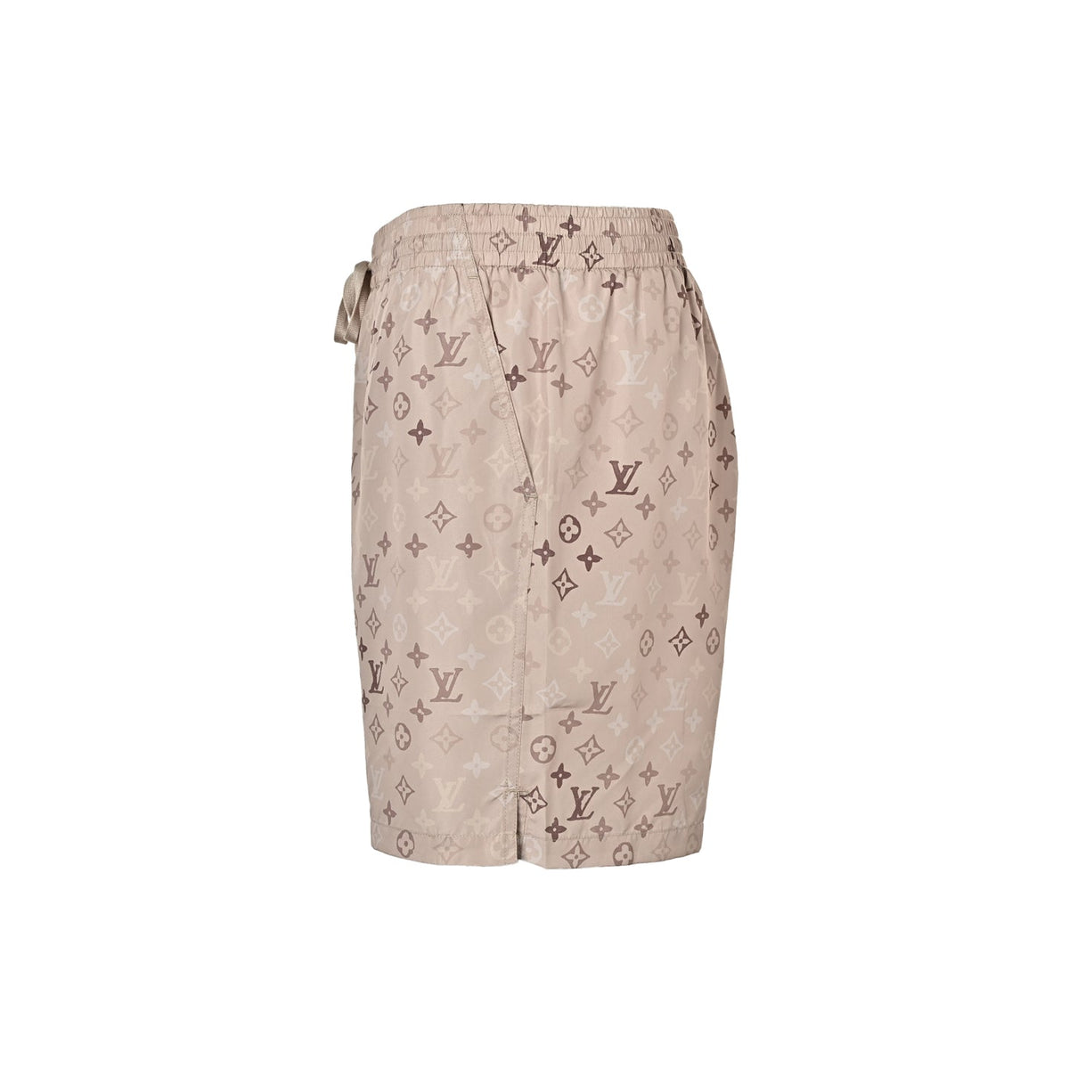 Multi-Tonal Monogram Shorts | Beige