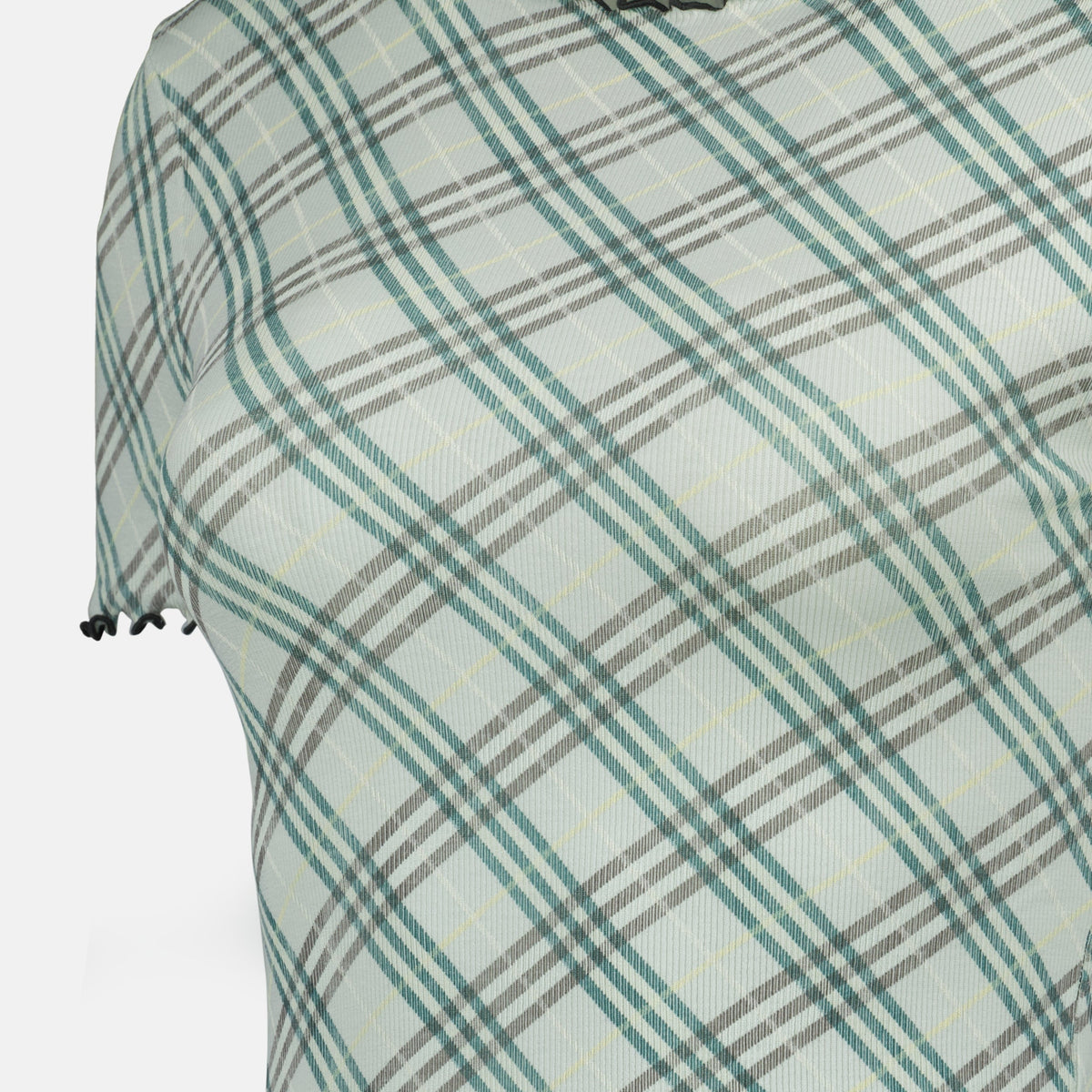 Checked Stretch Top