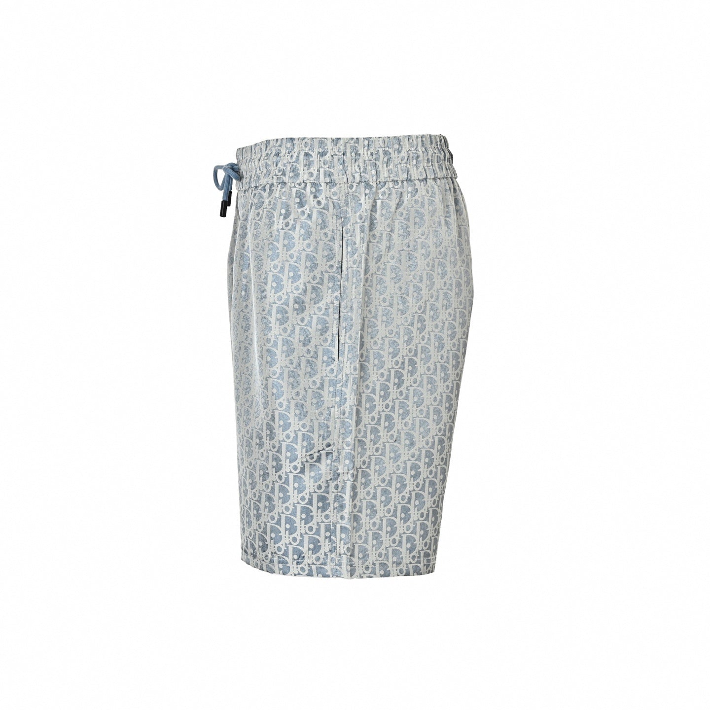 Oblique Jacquard Cotton Shorts | Light Blue