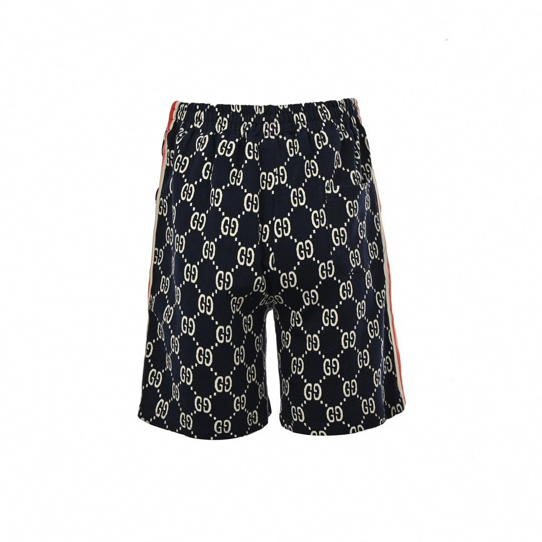 Monogram Jacquard Shorts - Navy