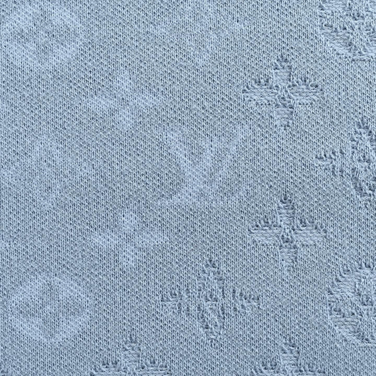 Monogram Jacquard Knit Polo Shirt - Light Blue