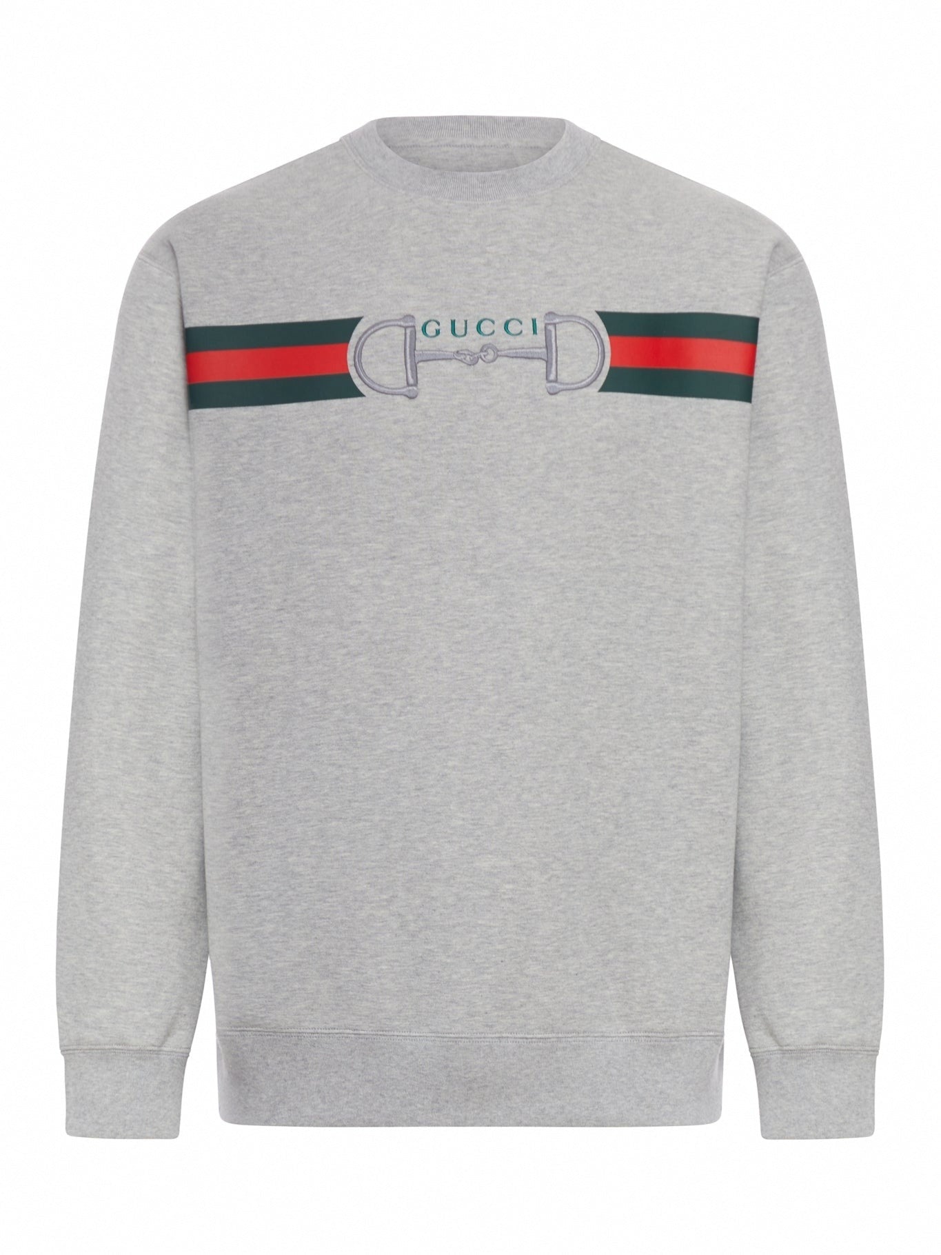 Web & Horsebit Print Crewneck Sweatshirt